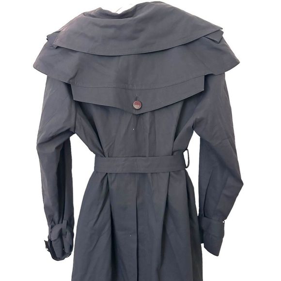 JASON WU Collection Belted Trench Coat in Navy NWOT Sz S - Picture 2 of 5